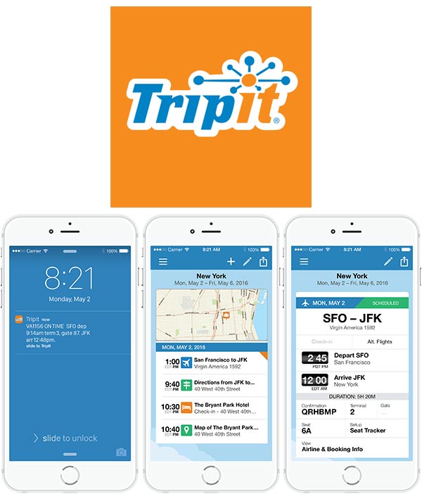 TripIt travel app