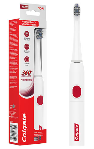 Colgate® 360°® Advanced Whitening Battery Powered Toothbrush