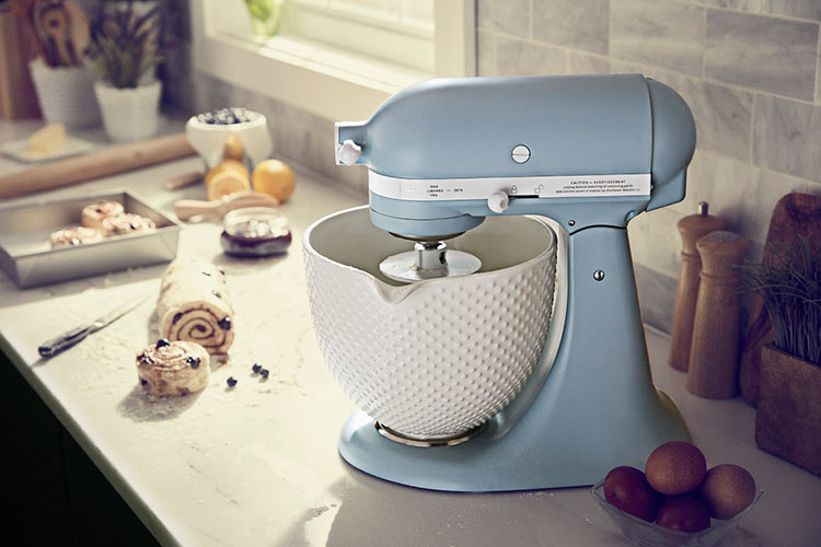 100 Year Limited Edition Misty Blue Stand Mixer with a Ceramic Bowl