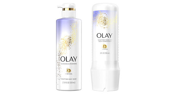 Olay Body Wash and Rinse-Off Body Conditioner with Retinol