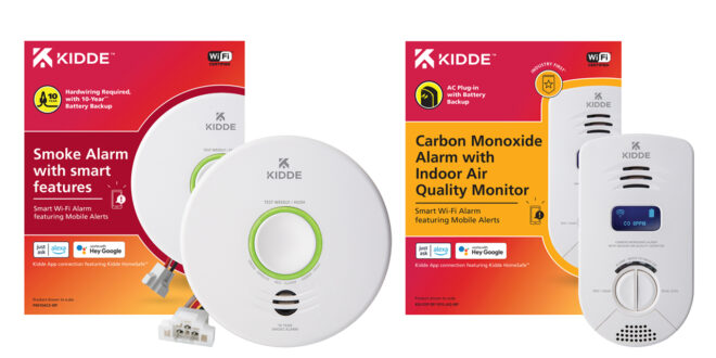 Smoke Alarm with Smart Features and Carbon Monoxide Alarm with Indoor Air Quality Monitor