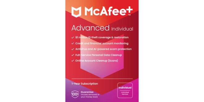 McAfee+ Advanced, with 'must have' features, including AI-powered Scam Protection